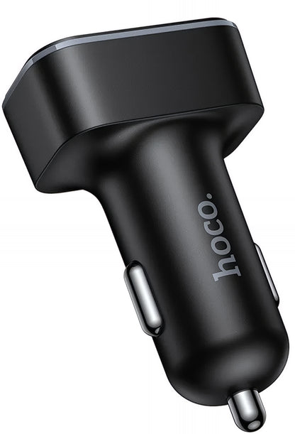 Cargador de coche HOCO Z63, 42W, 3A, 2 x USB-A - 2 x USB-C, Negro