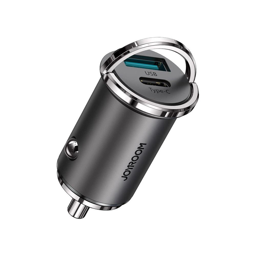 Cargador de coche Joyroom C-A35, 45W, 5A, 1 x USB-A - 1 x USB-C, Gris
