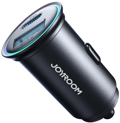 Joyroom JR-CCN04 Car Charger, 60W, 3A, 1 x USB-A - 1 x USB-C, Black