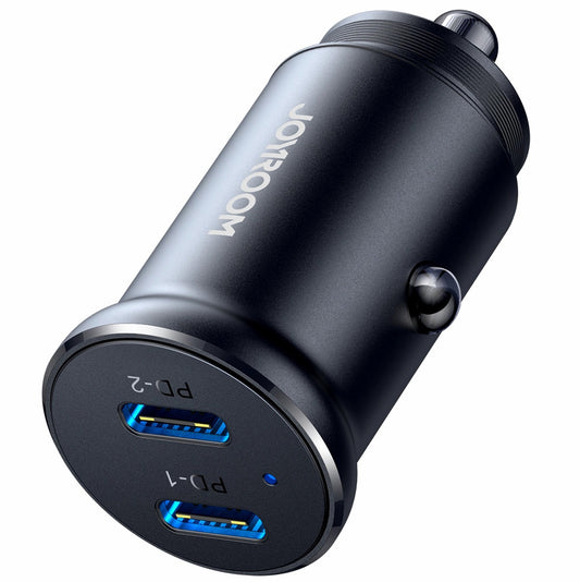 Cargador de Coche Joyroom JR-CCN06, 30W, 3A, 2 x USB-C, Negro