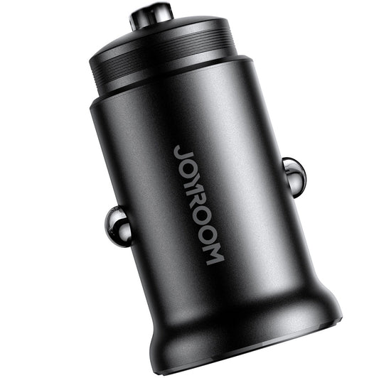 Cargador de Coche Joyroom JR-CCN06, 30W, 3A, 2 x USB-C, Negro