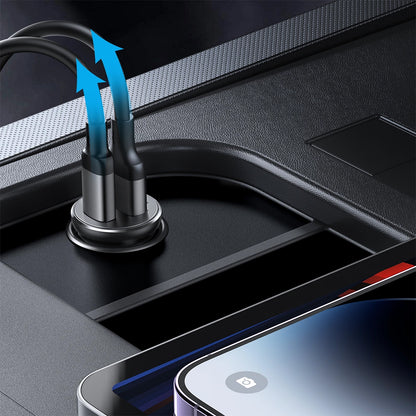 Cargador de Coche Joyroom JR-CCN06, 30W, 3A, 2 x USB-C, Negro