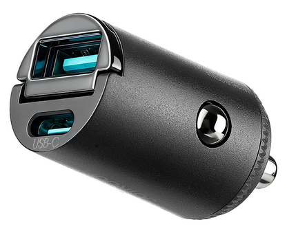 Joyroom JR-CCN18 Car Charger, 65W, 1 x USB-A - 1 x USB-C, Black