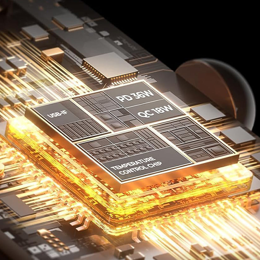 Cargador de Coche Lisen, 51W, 3A, 1 x USB-A - 1 x USB-C, Set 2 piezas, Negro YL0223080037