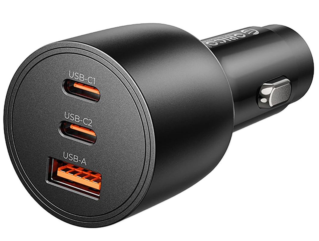 Cargador de Coche Orico PowerLink, 165W, 5A, 1 x USB-A - 2 x USB-C, Negro