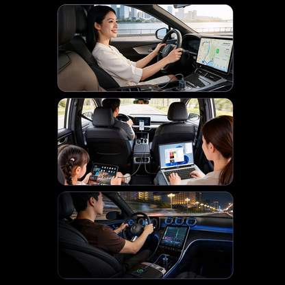 Cargador de Coche Orico PowerLink, 165W, 5A, 1 x USB-A - 2 x USB-C, Negro