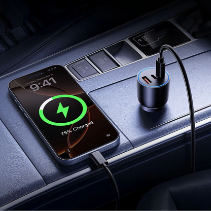 Cargador de Coche Orico PowerLink, 165W, 5A, 1 x USB-A - 2 x USB-C, Negro