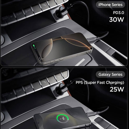 Spigen EV301 Essential Car Charger, 30W, 3A, 1 x USB-C, Black