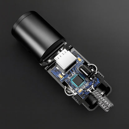 Cargador de coche Techsuit C5 NanoVolt, 30W, 3A, 1 x USB-C, Negro