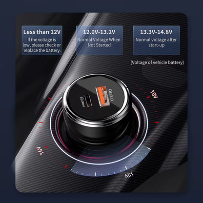 Cargador de Coche Techsuit TE-P31 Premium, 48W, 3A, 1 x USB-A - 1 x USB-C, Negro