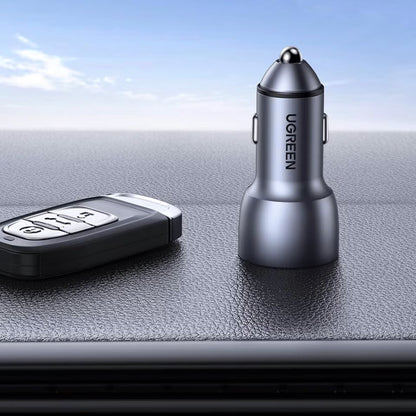 Cargador de coche UGREEN CD213, 36W, 3A, 2 x USB-A, Gris 