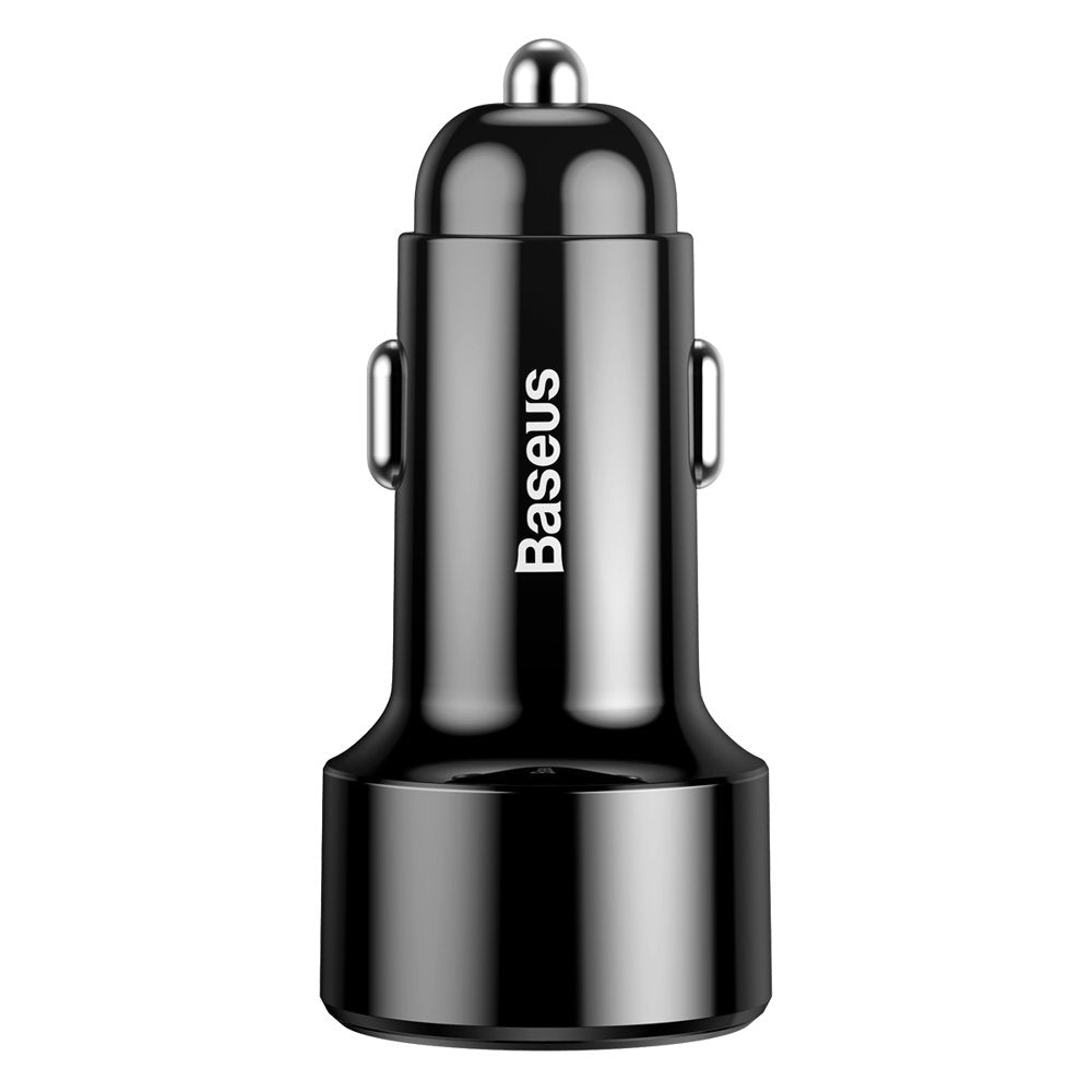 Cargador de coche Baseus Magic Display Series, 45W, 6A, 1 x USB-A - 1 x USB-C, Negro CCMLC20C-01 