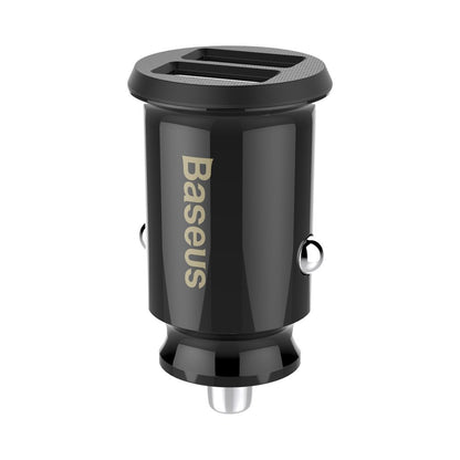 Cargador de coche Baseus Grain, 10W, 2.4A, 2 x USB-A, Negro CCALL-ML01