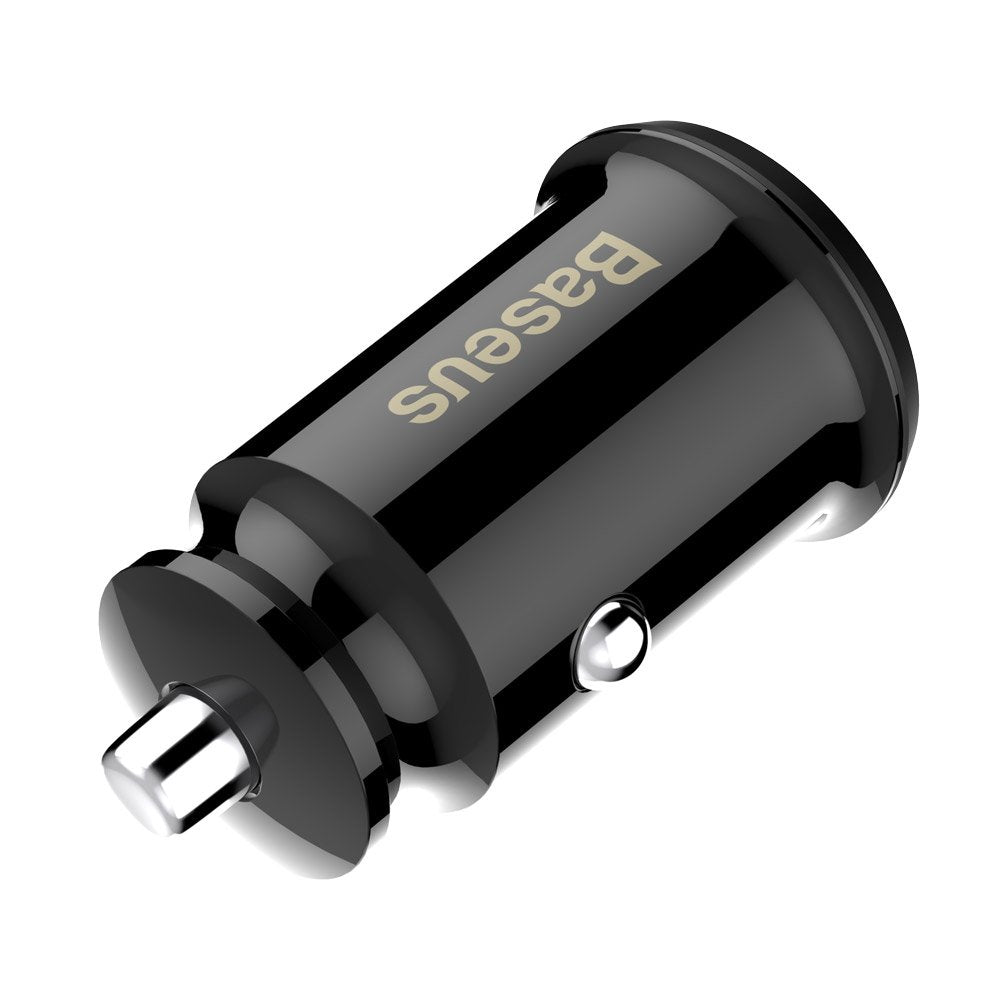 Cargador de coche Baseus Grain, 10W, 2.4A, 2 x USB-A, Negro CCALL-ML01