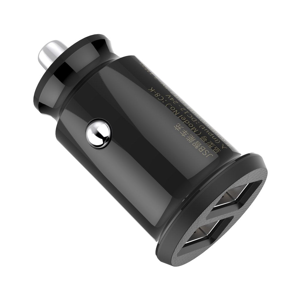 Cargador de coche Baseus Grain, 10W, 2.4A, 2 x USB-A, Negro CCALL-ML01