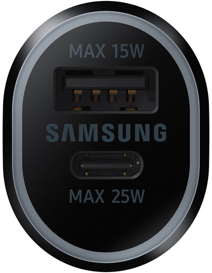 Cargador de coche Samsung, 40W, 2A, 1 x USB-A - 1 x USB-C, Negro EP-L4020NBEGEU