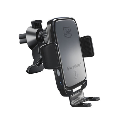 Cargador de Coche Inalámbrico 3MK Drive&Charge, 15W, 1.67A, Negro
