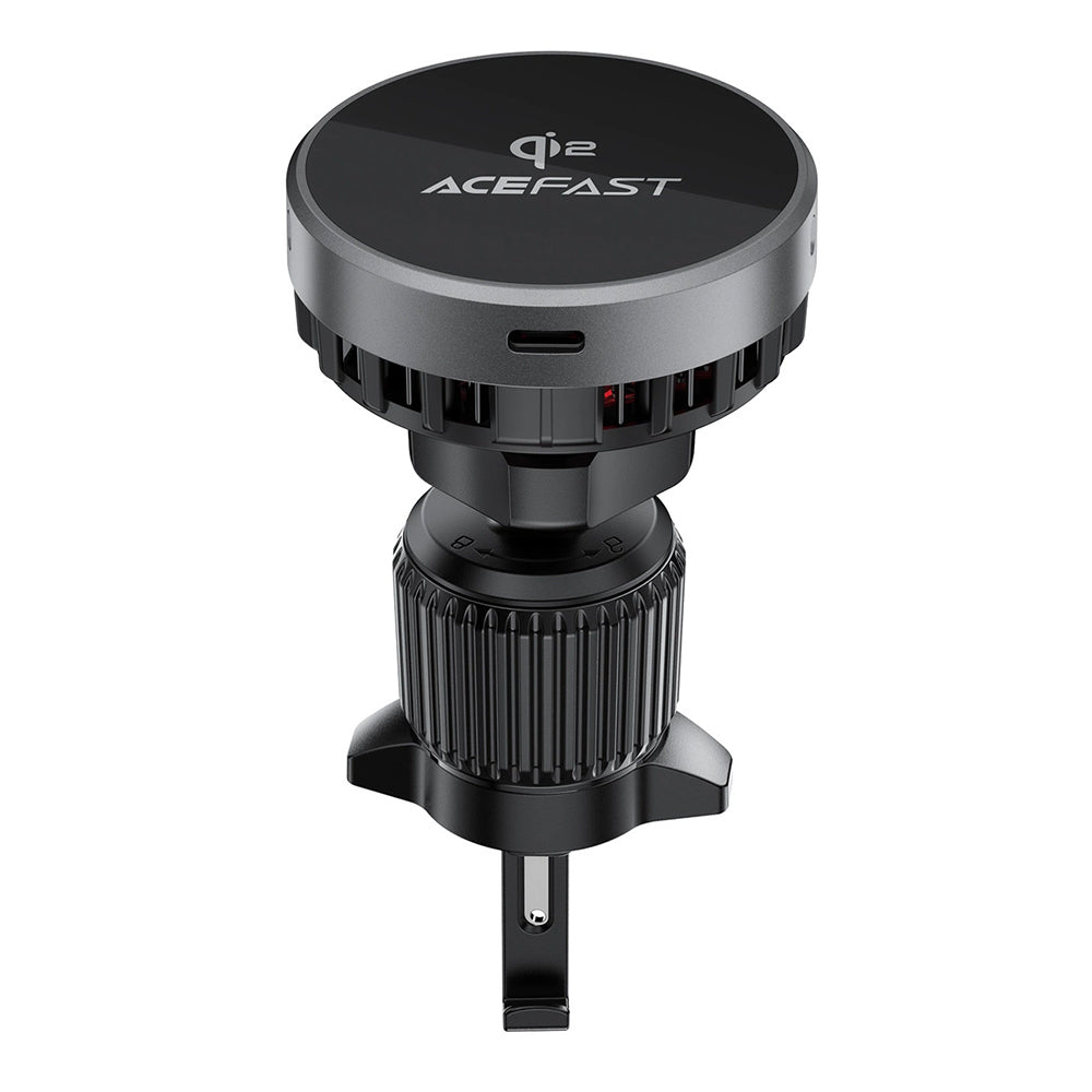 Cargador de Coche Inalámbrico Acefast D40, 15W, 1.67A, Gris