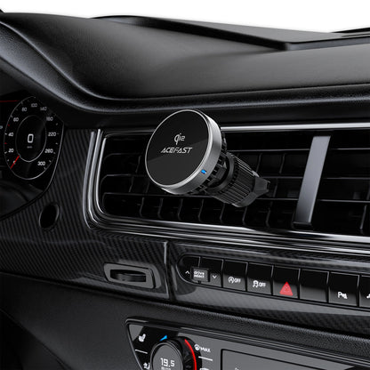 Cargador de Coche Inalámbrico Acefast D40, 15W, 1.67A, Gris