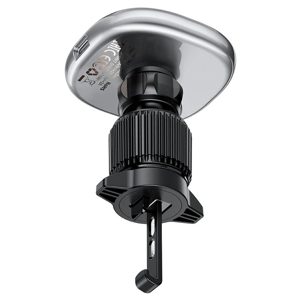 Cargador de Coche Inalámbrico Acefast D41, 15W, 1.67A, Plateado