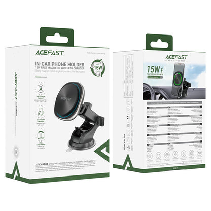 Cargador de Coche Inalámbrico Acefast D42, 15W, 1.67A, Plateado