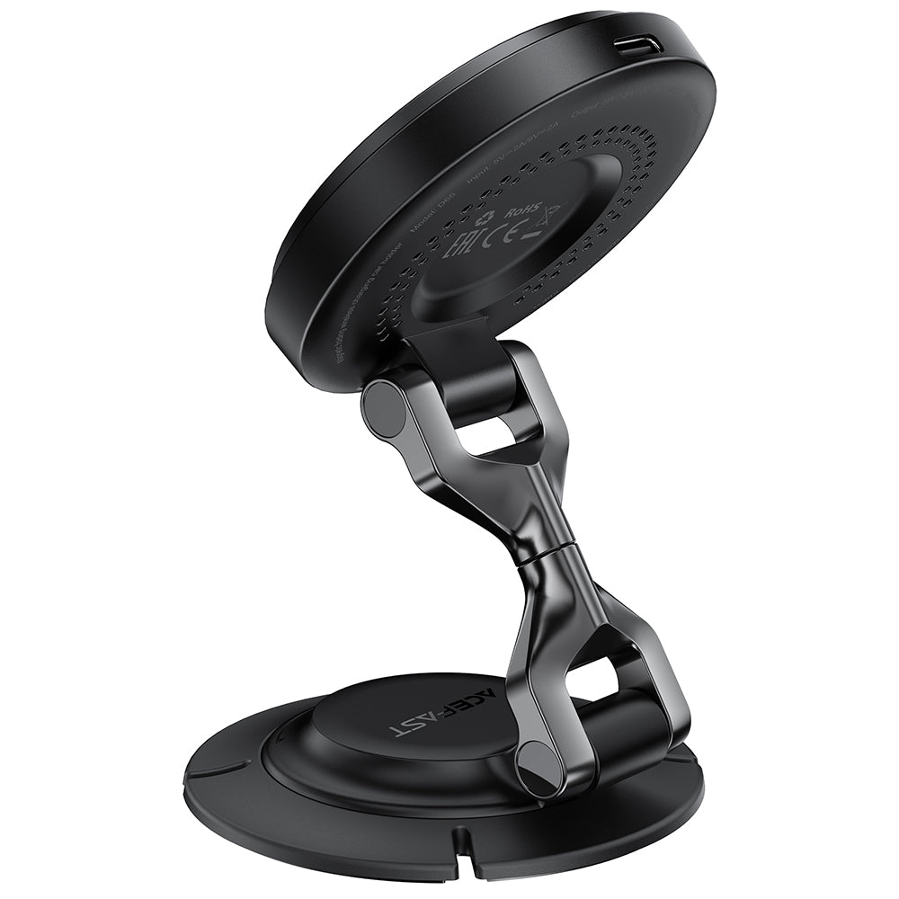 Cargador de Coche Inalámbrico Acefast D65, 15W, 1.67A, Negro