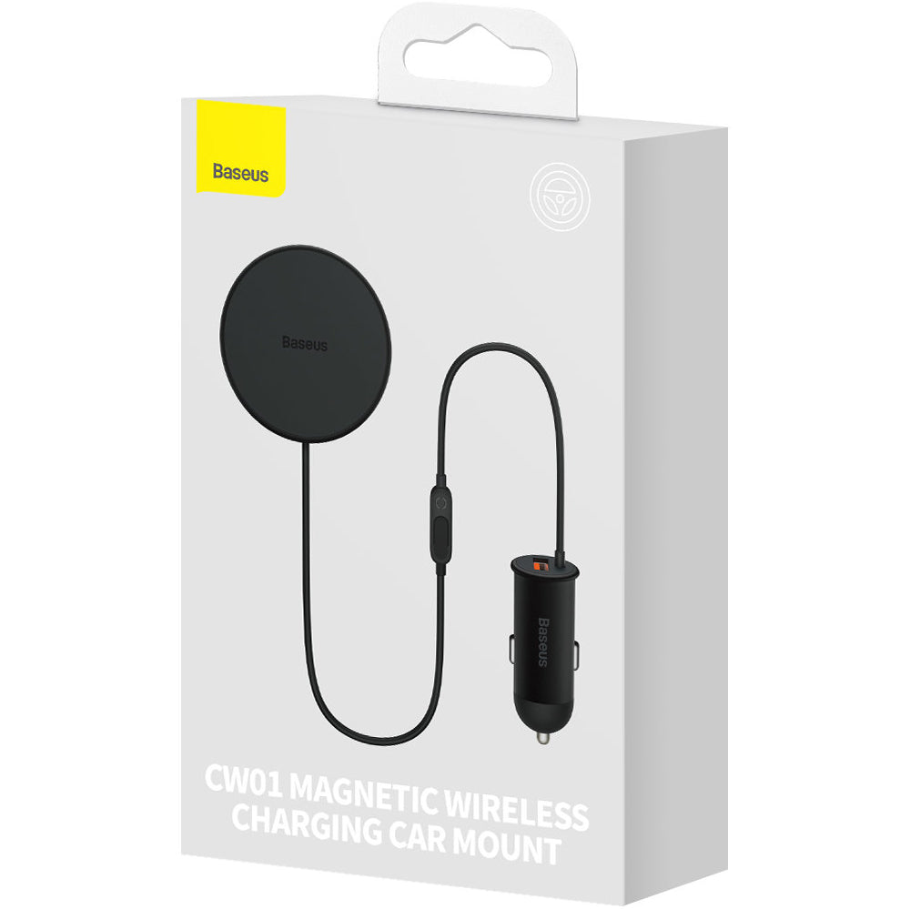 Cargador de Coche Inalámbrico Baseus CW01, 40W, 3A, Negro C40141000111-01