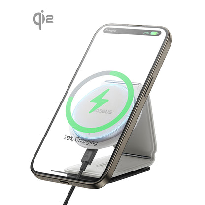 Cargador de Coche Inalámbrico Baseus PrimeTrip C02, 15W, 1.67A, Plateado C40169003211-00