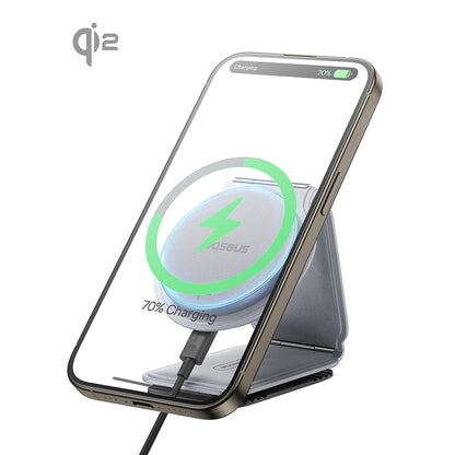 Cargador de Coche Inalámbrico Baseus PrimeTrip C02, 15W, 1.67A, Gris C40169003831-00