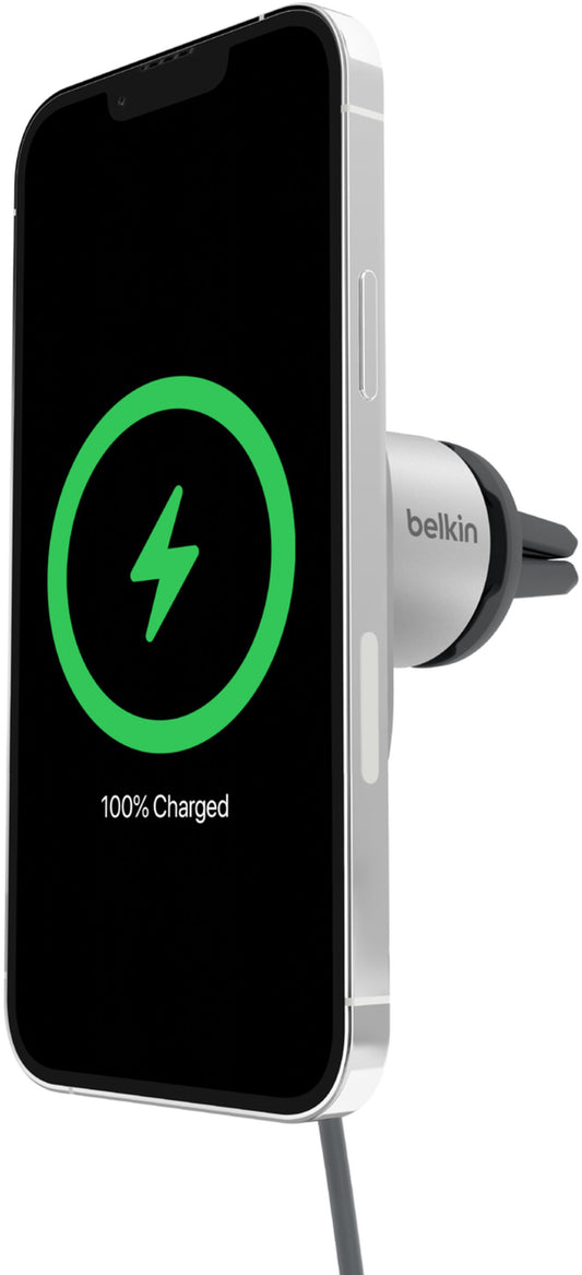 Cargador de coche inalámbrico Belkin BoostCharge Pro, 15W, 1.67A, Blanco WIC008btGR-V2