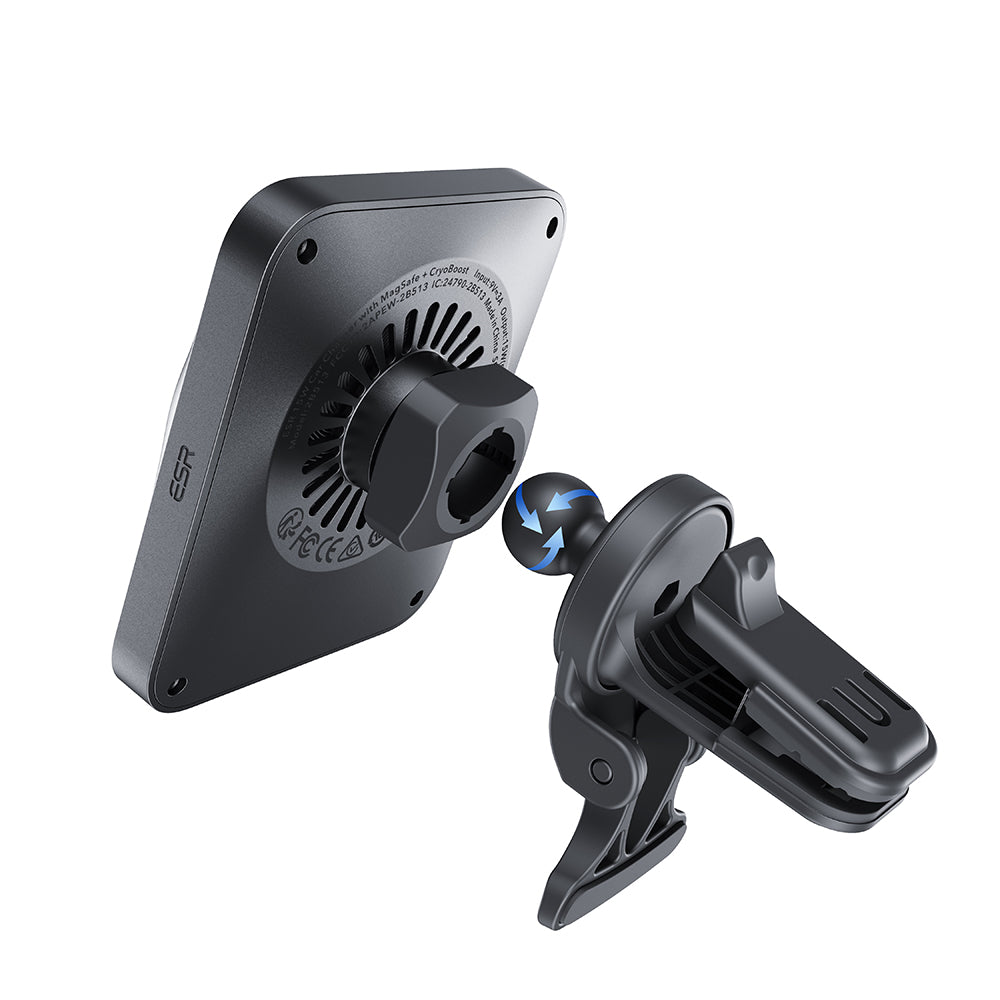 Cargador de Coche Inalámbrico ESR CryoBoost, 15W, 1.67A, Plateado