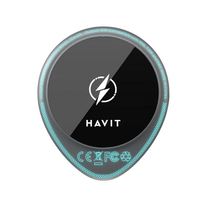 Cargador de Coche Inalámbrico HAVIT W3036, 15W, 1.67A, Negro