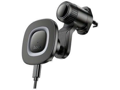 Cargador de Coche Inalámbrico HOCO HW30, 15W, 1.67A, Negro