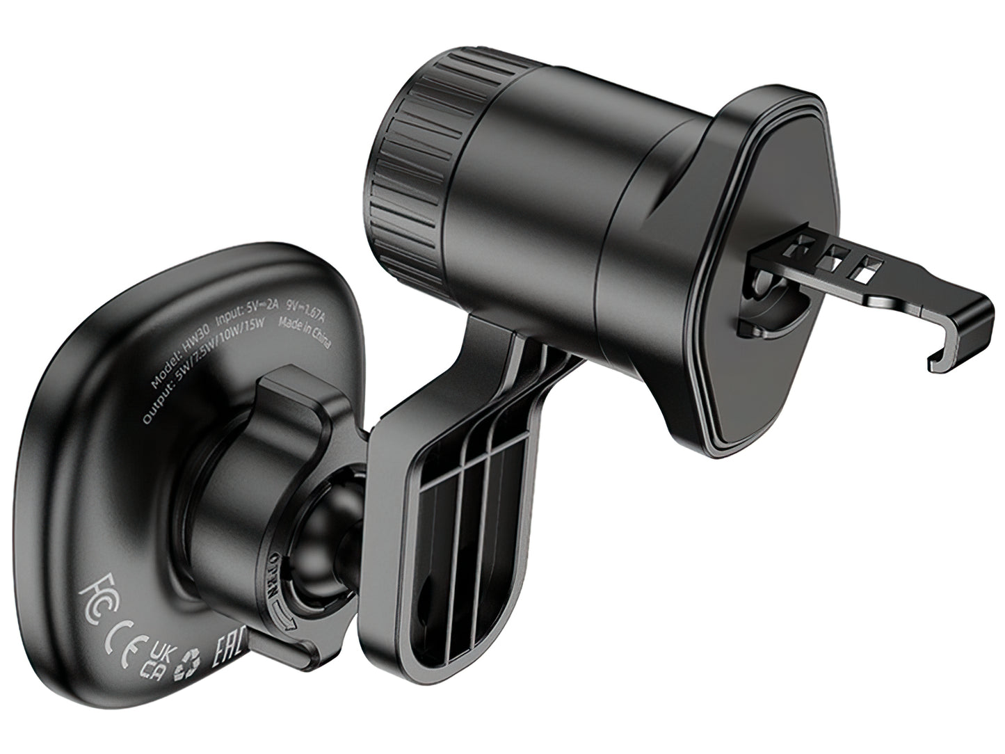 Cargador de Coche Inalámbrico HOCO HW31, 15W, 1.67A, Negro
