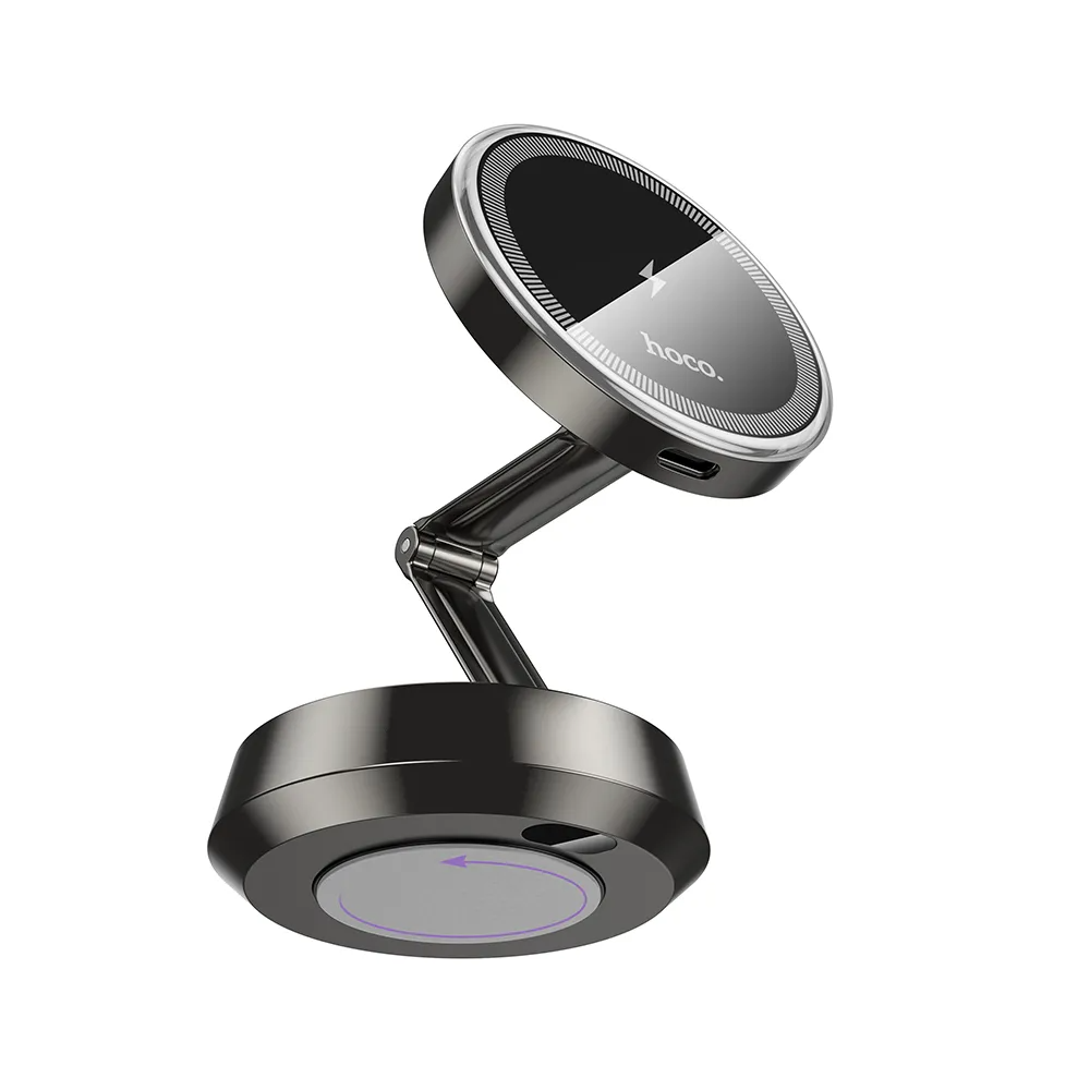 Cargador de Coche Inalámbrico HOCO HW33, 15W, 1.67A, Gris
