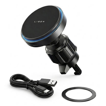 Lisen Wireless Car Charger, 15W, 1.67A, Black YL0225070006