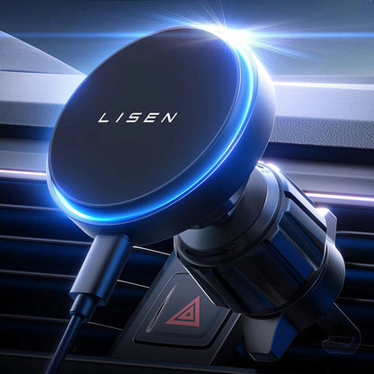 Lisen Wireless Car Charger, 15W, 1.67A, Black YL0225070006