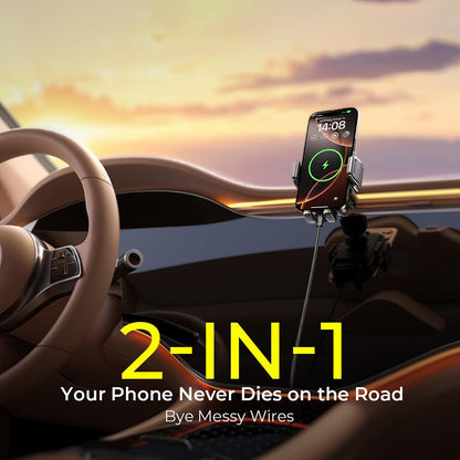 Cargador de Coche Inalámbrico Lisen W605, 15W, 1.67A, Negro YL0225030014