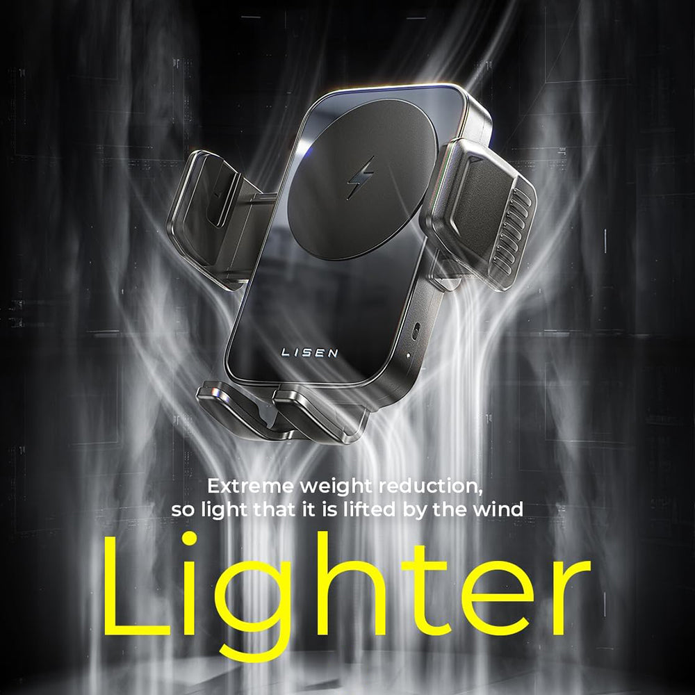 Cargador de Coche Inalámbrico Lisen W605, 15W, 1.67A, Negro YL0225030014