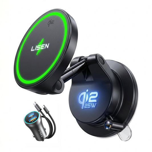 Cargador de coche inalámbrico Lisen W608 Pro, 25W, negro YL0225090001