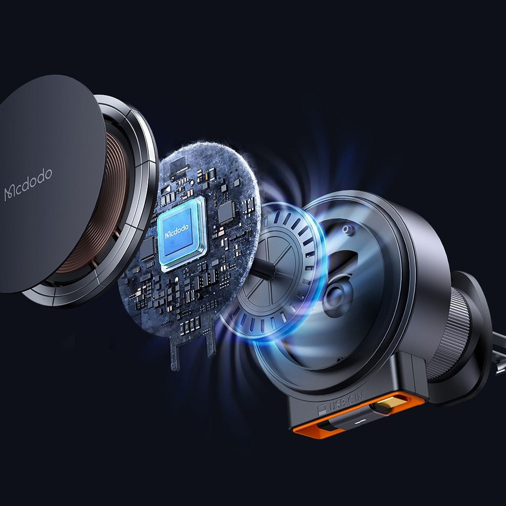 Cargador de Coche Inalámbrico McDodo CH-0090, 15W, 1.67A, Negro