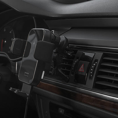 Proove Triple Clamp Wireless Car Charger, 15W, 1.67A, Black WHTC15010001