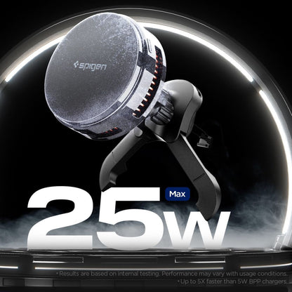 Cargador de Coche Inalámbrico Spigen Essential, 25W, 1.67A, Negro