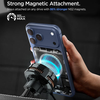 Cargador de Coche Inalámbrico Spigen Essential, 25W, 1.67A, Negro