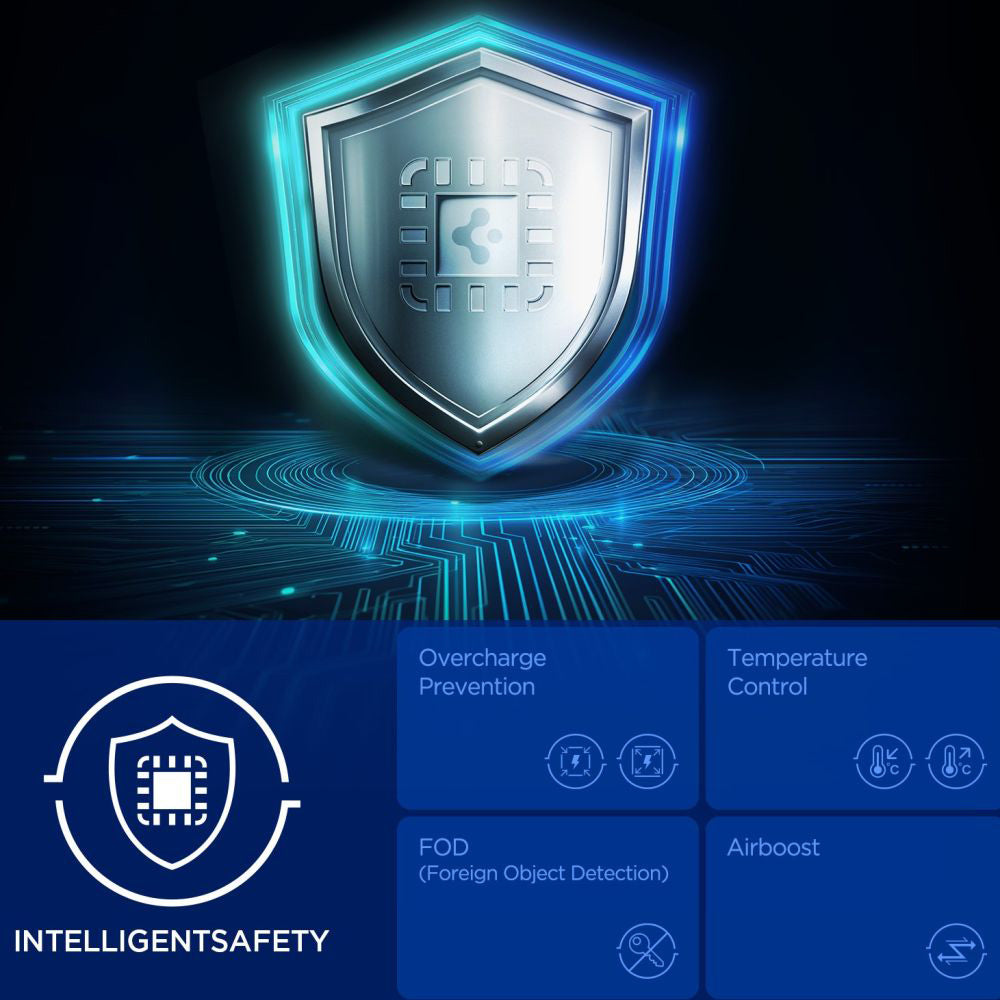 Cargador de Coche Inalámbrico Spigen Essential, 25W, 1.67A, Negro