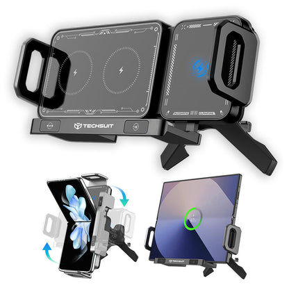 Cargador de Coche Inalámbrico Techsuit SW1 ModoDock, 15W, 1.67A, Negro