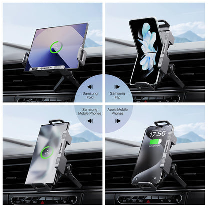 Cargador de Coche Inalámbrico Techsuit SW1 ModoDock, 15W, 1.67A, Negro