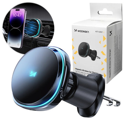 Cargador de Coche Inalámbrico WZK WCT5-Q6S2Y, 15W, 1.67A, Negro