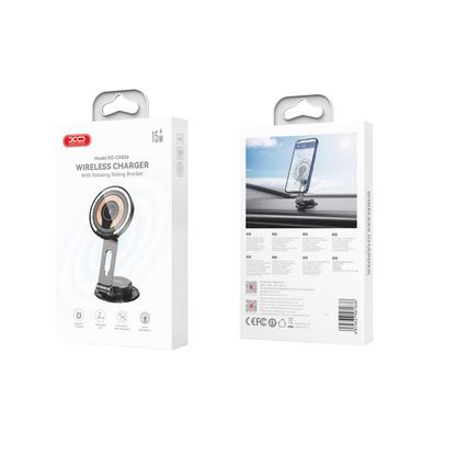 Cargador de Coche Inalámbrico XO Design CX036, 15W, 1.67A, Negro