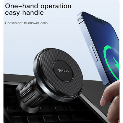 Cargador de Coche Inalámbrico Yesido C190, 15W, 1.67A, Negro